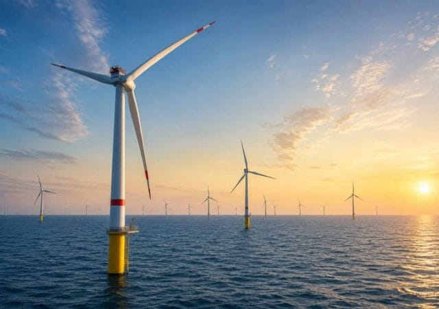 Almanya'nın offshore rüzgar ihalelerinde CfD modeline geçişi öngören yeni düzenlemesi kapsamında Kuzey Denizi'ndeki offshore rüzgar türbinleri