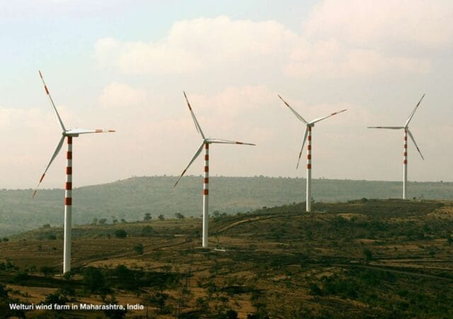 Suzlon S144 rüzgar türbinlerinin yer aldığı rüzgar enerjisi projesi
